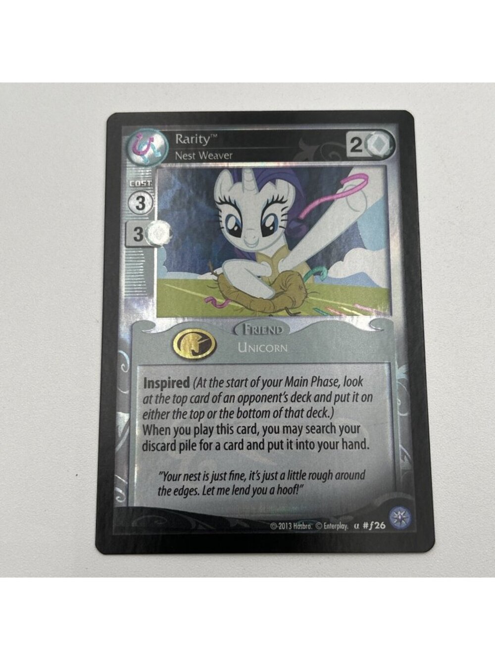 My Little Pony MLP CCG Holo Foil Rarity Nest Weaver # F26 Premiere